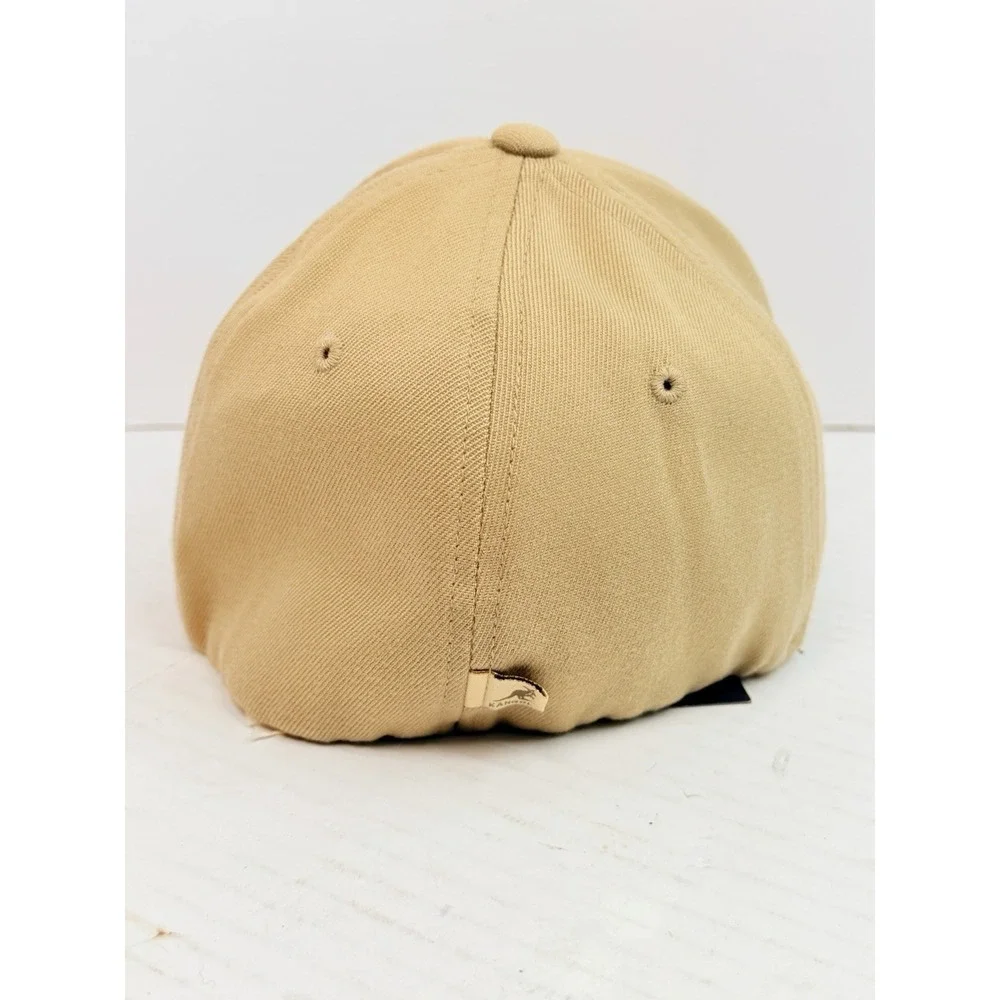 Kangol Wool Flexfit Baseball Cap Beige S/M 8650BC NWT Logo Stretch Hat